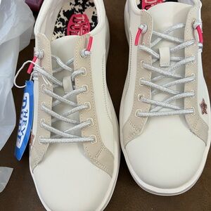Hey Dude Women's Athletic Shoes - Cream and Tan